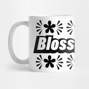 Blossom blossoming typographic logo design Mug